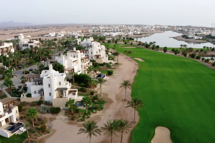 El Gouna luxury marina district with waterfront restaurants and yachts