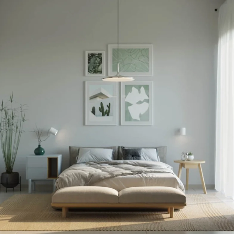 Modern bedroom interior at Kamaran El Gouna with minimalist design and natural light