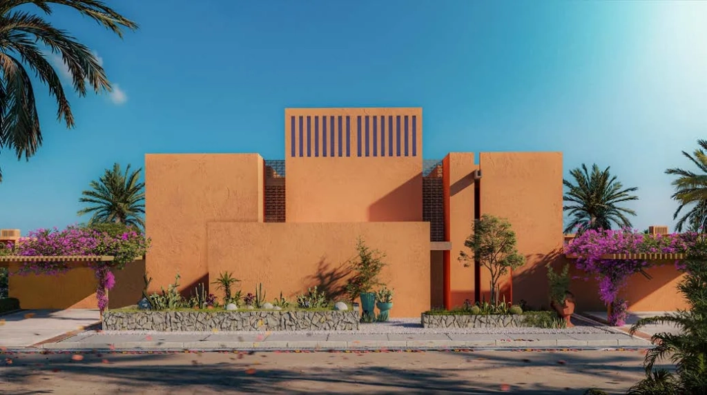 Second Home in El Gouna – Why Fully Serviced Living Changes Everything 3 Modern villa exterior at North Bay El Gouna with refined architecture and landscaped setting