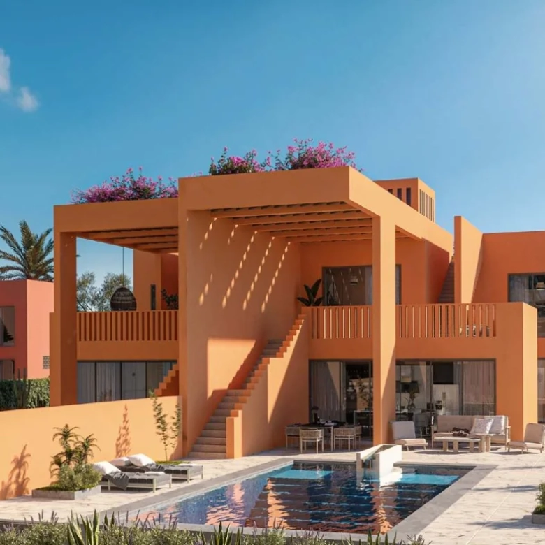 Villa pool exterior at North Bay El Gouna with elegant architecture and resort-style outdoor living