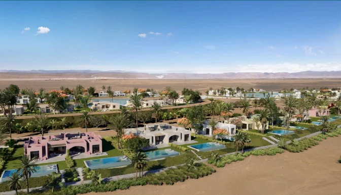 Luxury villa community at The Nines El Gouna overlooking scenic landscapes and premium coastal surroundings