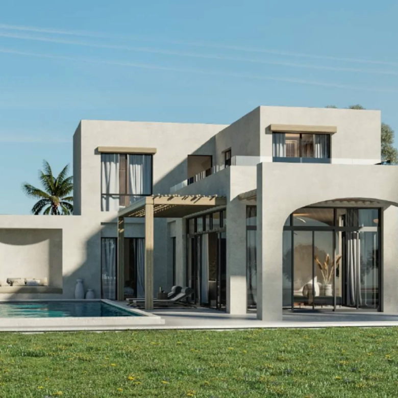 Modern luxury villa at The Nines El Gouna with elegant architecture and private outdoor spaces