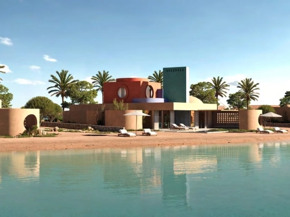 Waterfront villas at Tuban El Gouna with panoramic lagoon views and modern design
