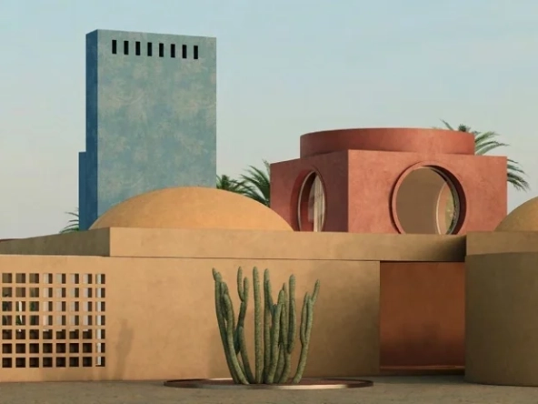 Nubian-inspired architectural detail at Tuban El Gouna reflecting cultural coastal design