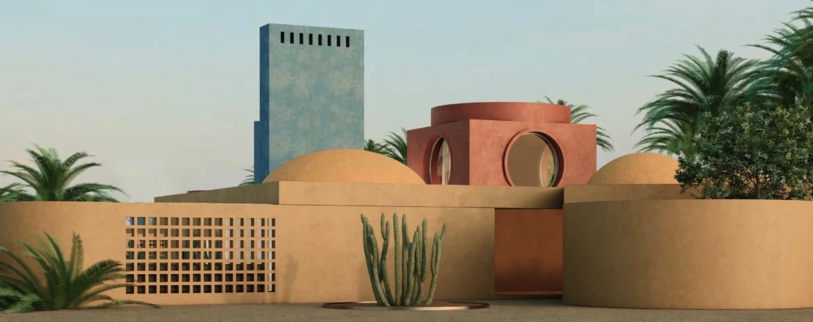 Nubian-inspired architectural detail at Tuban El Gouna reflecting cultural coastal design