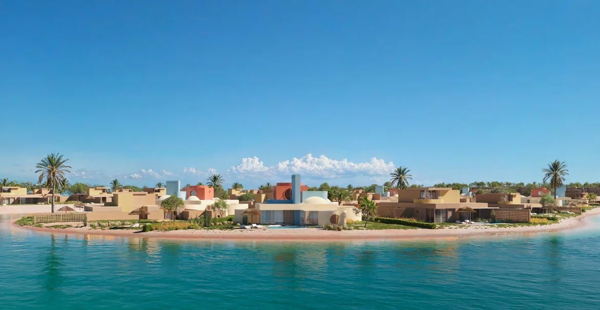 Panoramic waterfront community at Tuban El Gouna with island-style living experience