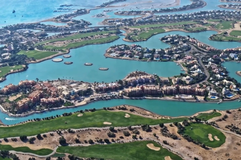 Waterfront villas and lagoon canals in El Gouna Red Sea community